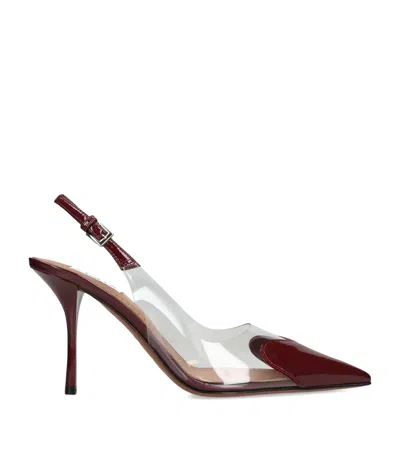Alaïa Coeur Slingback Pumps 90 In Burgundy