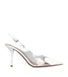 Alaïa Womens Coeur 90 Heart-shape Patent Leather Heeled Slingbacks Whit In White