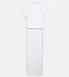 Alaïa Column Cotton Midi Dress In White