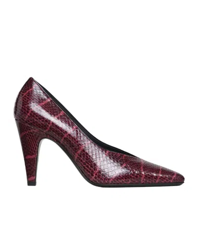 Alaïa Cone Pumps In Ayers Leather In Burgundy