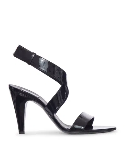 Alaïa Alaia Women Cone Sandals In Patent Calfskin In Black
