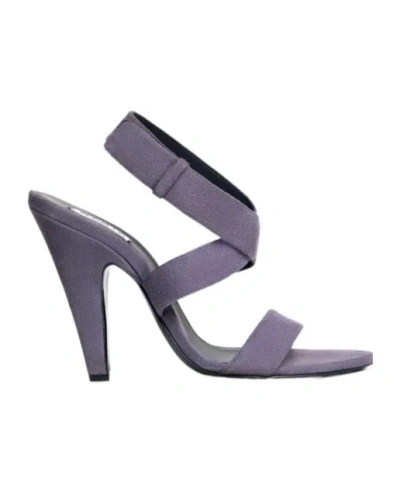 Alaïa Cone Sandals In Suede In Blue