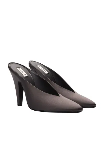 Alaïa Cone Satin Pumps In Gray