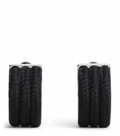 Alaïa Corded Hoop Earrings In Red