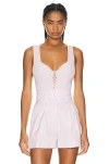 Alaïa Corset Bodysuit In Rose Dragee