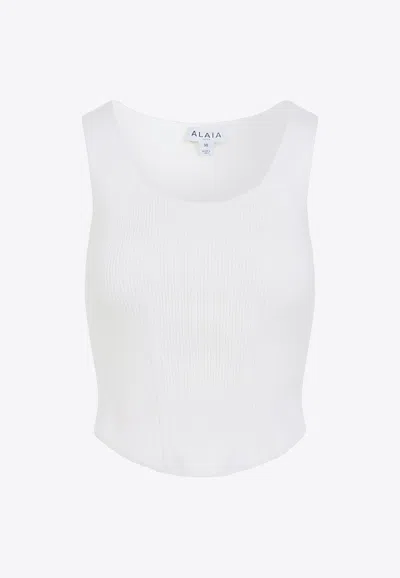 Alaïa Corset Top In White