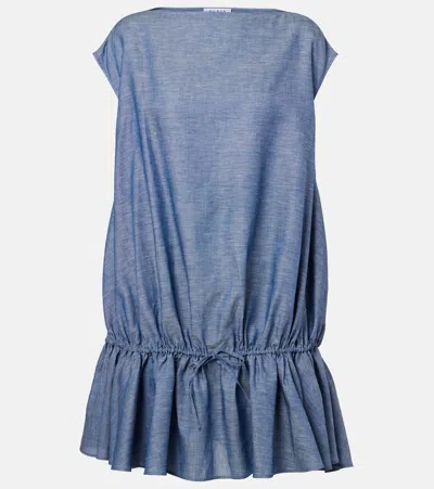 Alaïa Cotton And Linen Minidress