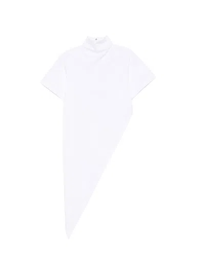 Alaïa Cotton Asymmetric Top In White