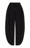Alaïa Cotton Barrel-leg Jogger Sweatpants In Black