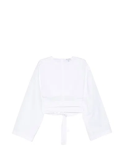 Alaïa Cotton Belted Top In White