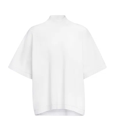 Alaïa Cotton-blend Knit T-shirt In White
