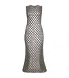 Alaïa Cotton-blend Midi Dress In Gray