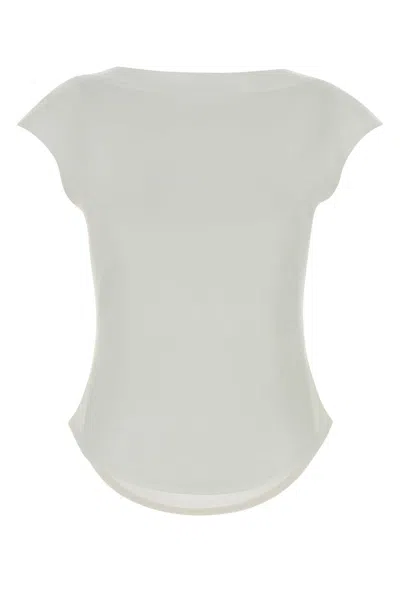 Alaïa Alaia Cotton Blend T-shirt Top In White