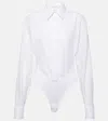 Alaïa Cotton Bodysuit In Blanc