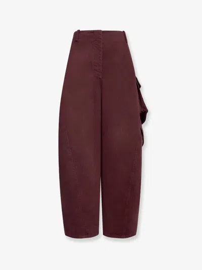 Alaïa Alaia Women Cotton Cargo Trousers In Brown
