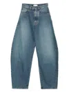 Alaïa Wide Leg Trousers Belt Loops In Blue