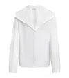 Alaïa Hooded Long Sleeve Top In White