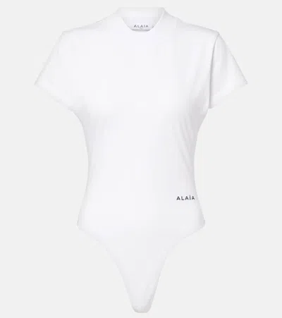ALAÏA ALAÏA COTTON JERSEY BODYSUIT