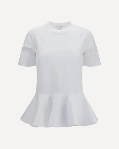 Alaïa Cotton Jersey Crinoline T-shirt In White
