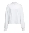 Alaïa Cotton Jersey Logo Sweatshirt In White