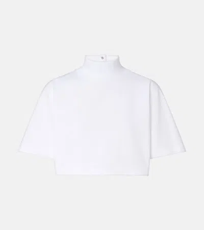 Alaïa Cotton Jersey T-shirt In White