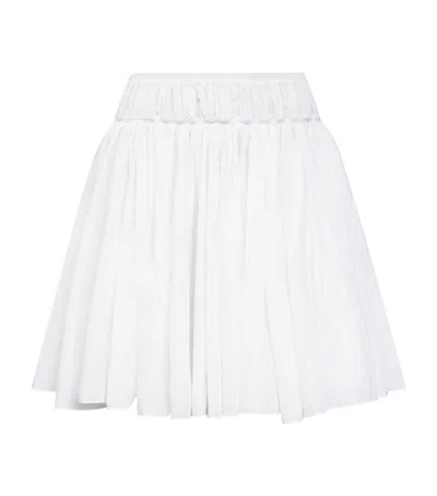 Alaïa Cotton-linen Ruffle Mini Skirt In White