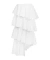 Alaïa Spiral Cotton-linen Skirt In White