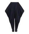 Alaïa Cotton Pointed Pants In Blue