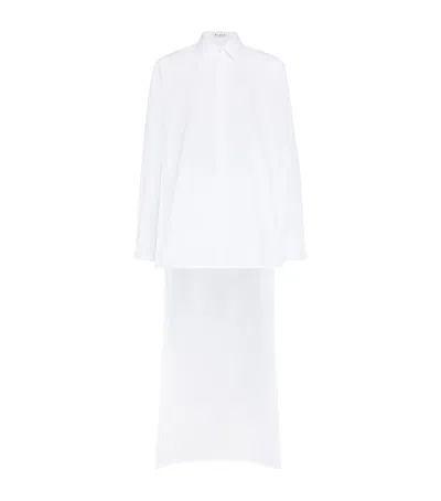 Alaïa Cotton Poplin Asymmetric Shirt In White