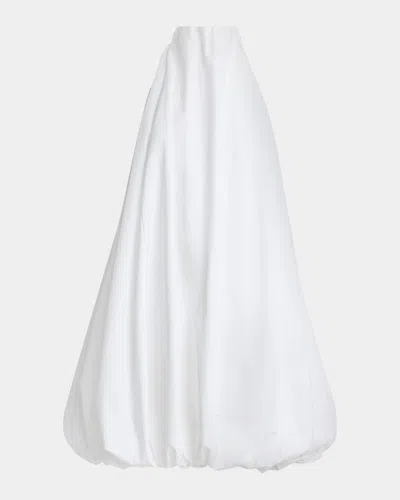 Alaïa Cotton Poplin Bubble Mini Dress In White