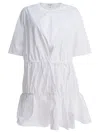 Alaïa Cotton Poplin Dress In White