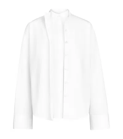 Alaïa Cotton Poplin Layered Shirt In White