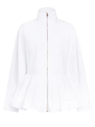 Alaïa Alaia Cotton Poplin Peplum Jacket