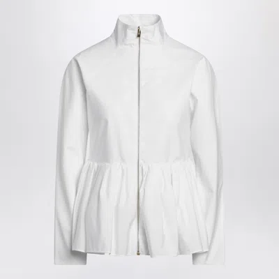 Alaïa Alaia Cotton Poplin Peplum Mini Jacket In White