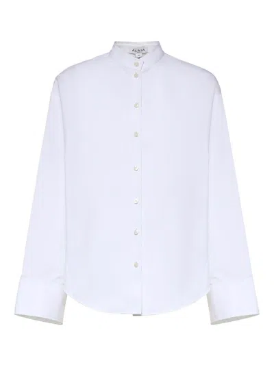Alaïa Cotton Poplin Shirt In White