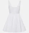 Alaïa Cotton Poplin Skater Dress In White