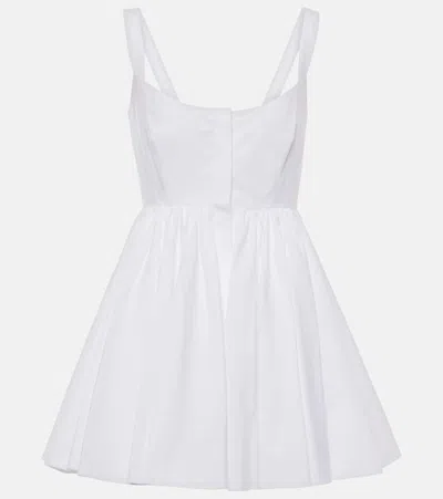 Alaïa Cotton Poplin Skater Dress In White