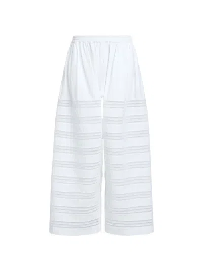 Alaïa Cotton Round Trousers In White