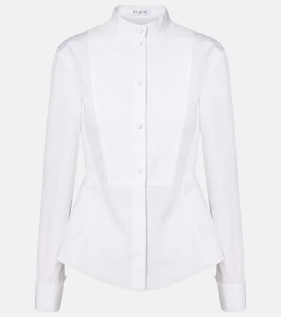 Alaïa Cotton Shirt In White