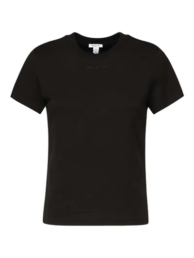 Alaïa Cotton T-shirt In Black