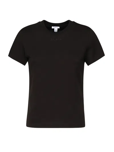 Alaïa Cotton T-shirt In Black