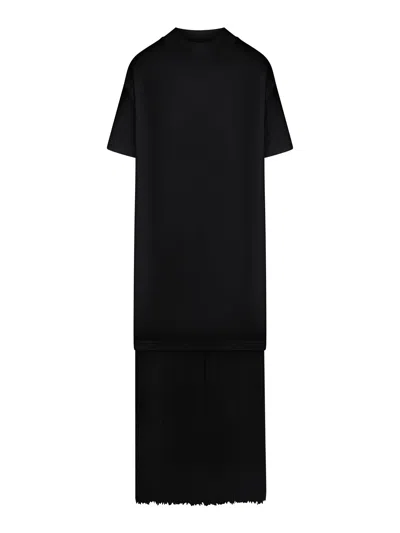 Alaïa Alaia Women Cotton T-shirt With Fringes In Black