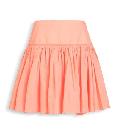 Alaïa Cotton-linen Basque Mini Skirt In Pink