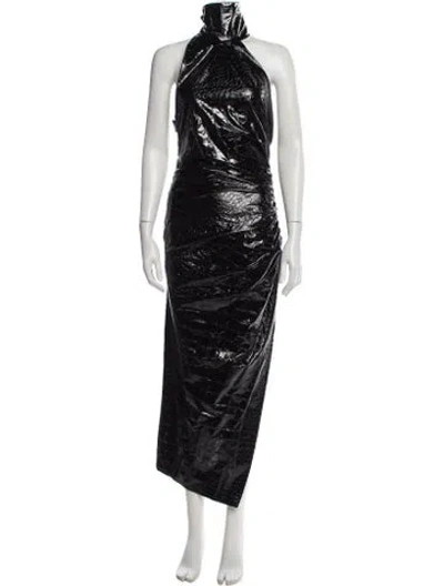 Pre-owned Alaïa Cowl Neck Long Dress W/ Tags In Black