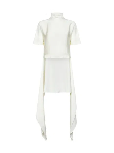 Alaïa Cream White Cady Asymmetric Top