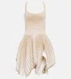 Alaïa Sculpting Dress In Beige