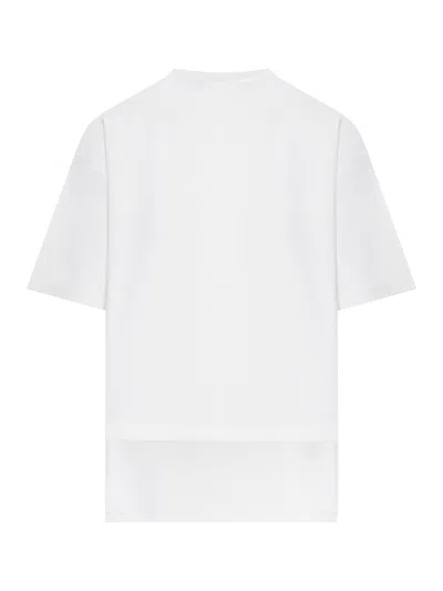 Alaïa Crew Neck Cotton Boxy T-shirt In White
