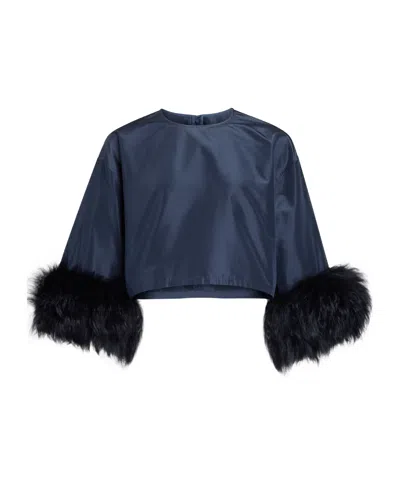 Alaïa Crew Neck Cover-up In Blue