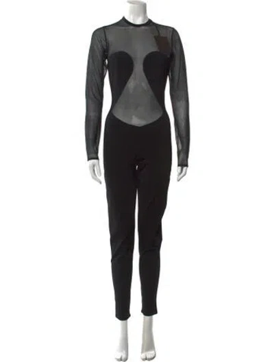 Pre-owned Alaïa Crew Neck Jumpsuit In Black