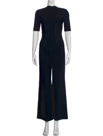 Pre-owned Alaïa Crew Neck Jumpsuit In Black